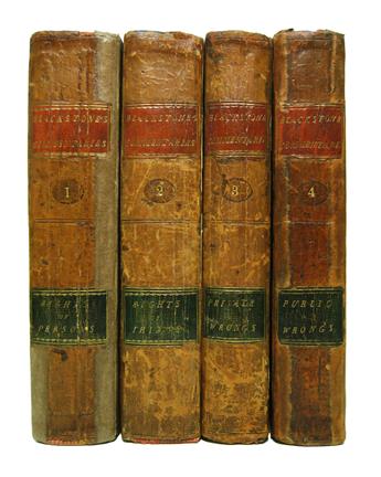 BLACKSTONE, WILLIAM, Sir. Commentaries on the Laws of England . . . Twelfth Edition.  4 vols.  1793-95